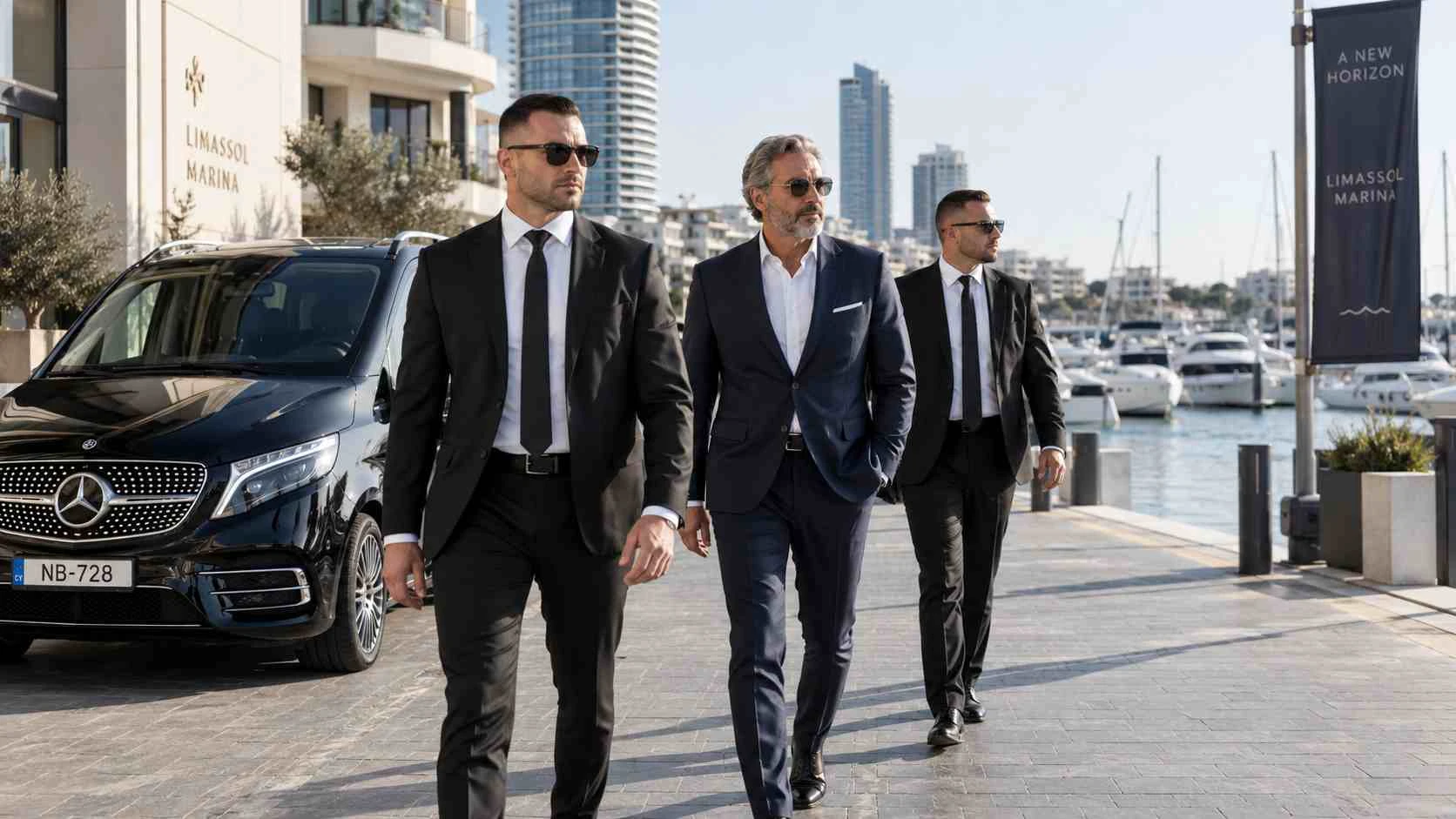 Executive close protection and bodyguard services in Limassol, Cyprus